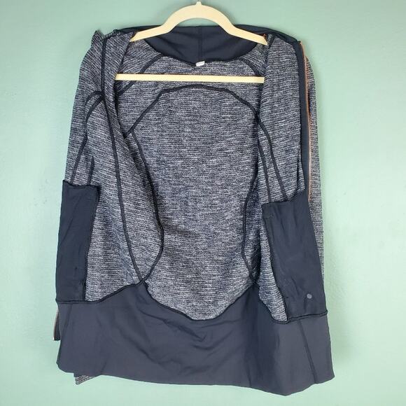 Lululemon Daily Practice Full Zip Black White Hoodie Jacket Size 8 - Picture 4 of 8